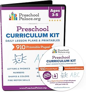The Ultimate Preschool Curriculum Kit on CD - Printable Workbooks, Lesson Plans and Learning Activities for Preschoolers, Pre K Kids and Toddlers, Ages 3 - 5 - [DVD-ROM - Printing Required]