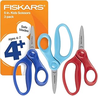Fiskars Kids Pointed-Tip Scissors (3-Pack)