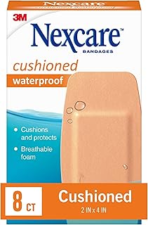 Nexcare Waterproof Cushioned Bandages, Knee & Elbow, 2 x 4 in, 8 Count