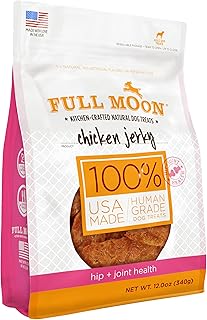 Full Moon Chicken Jerky Healthy All Natural Dog Treats Human Grade For Hip And Joint 12 oz