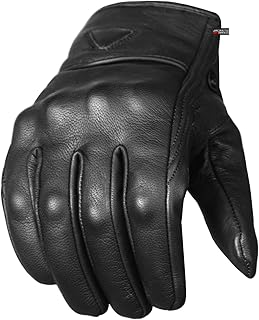 Leather Touchscreen Motorcycle Gloves