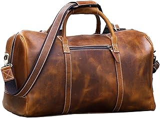 KomalC Leather Duffel Bag