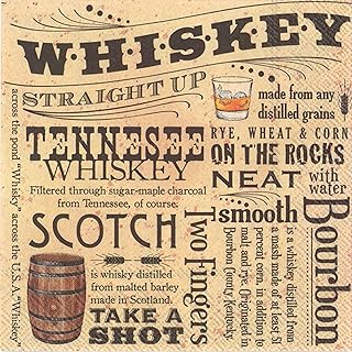 Whiskey Themed Cocktail Napkins