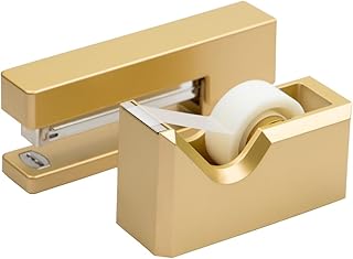 Gold Office Stapler & Tape Set