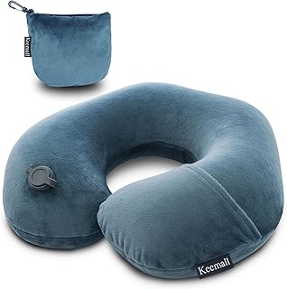 Inflatable U-Shaped Travel Pillow