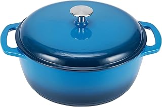 Amazon Basics Blue Dutch Oven