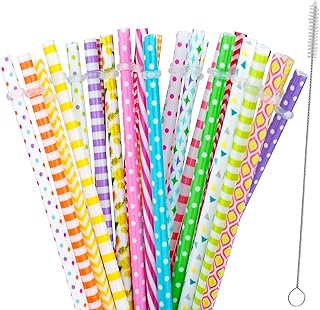 JANYUN Reusable Plastic Straws