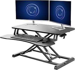VIVO Adjustable Dual Monitor Workstation