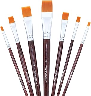 Transon 7pcs Flat Paint Brush Set