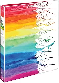 Amy Tangerine Watercolor Rainbow Binder