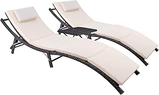 Devoko Rattan Patio Lounge Set