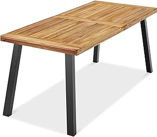 Acacia Wood 6-Person Dining Table