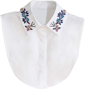 Aimeely Chiffon Rhinestone Fake Collar