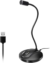 JOUNIVO Adjustable Gooseneck USB Mic