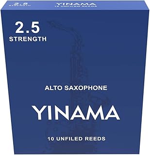 Alto Saxophone Reeds for Alto Sax Strength 2.5; Box of 10