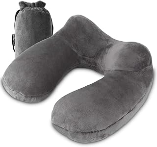 UROPHYLLA Velvet Inflatable Travel Pillow