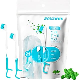 Brushee 4-in-1 Travel Toothbrushes