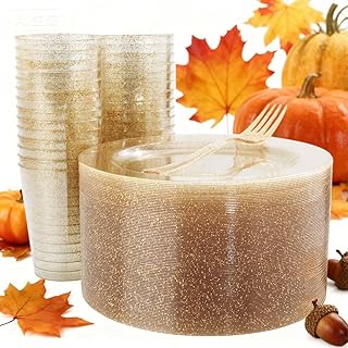 Gold Glitter Party Set