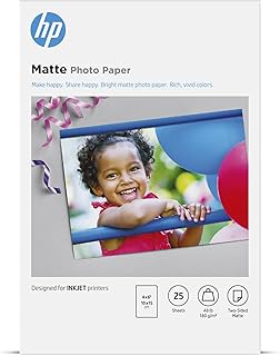 HP 4x6 Matte Photo Paper