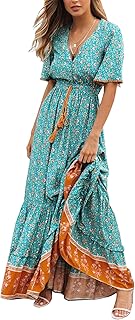 R.Vivimos Bohemian Floral Midi Dress