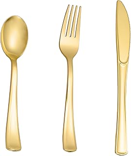 N9R Gold Disposable Cutlery