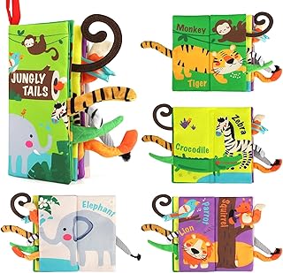 beiens Baby Crinkle Cloth Book