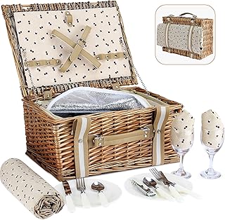 Willow Picnic Basket for Two