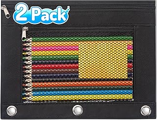 Sooez 2-Pack Binder Pencil Pouch