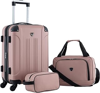 Travelers Club Rose Gold Luggage Set