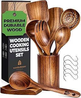Teak Utensil Set 8 Pcs