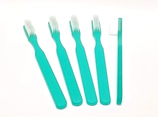 5-PACK New FUN Turquoise Teal Ocean Vintage Toothbrushes By Alan Stuart of New York