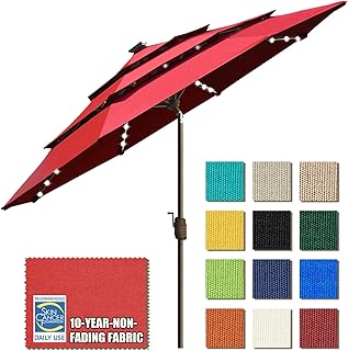 EliteShade Solar LED Patio Umbrella