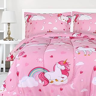 Unicorn-Themed Twin Comforter Set