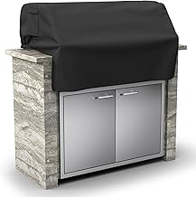 SHINESTAR 37'' Built-in Grill Cover for Coyote, DCS, Jenn-Air, KitchenAid, and Lynx, Waterproof & Windproof Island Grill Top Cover, 38" W x 28" D x 24" H