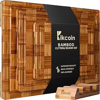 Kikcoin Bamboo Cutting Board Trio