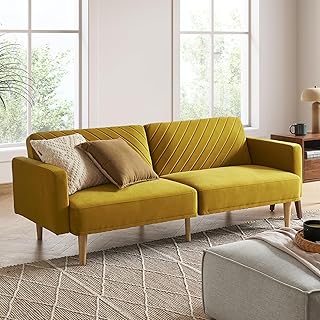 Mopio Velvet Futon Sofa Bed