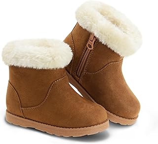 LseLom Girls' Plush-Lined Winter Boots