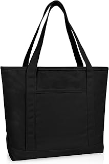 DALIX Deluxe Cotton Canvas Tote