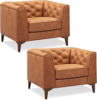 Essex Leather Lounge Chairs Set