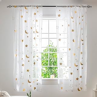 Gold Star Nursery Sheer Curtains