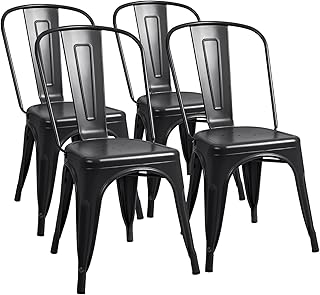 Furmax Stackable Metal Chairs