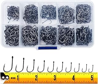 300PCS Carbon Steel Fishing Hooks