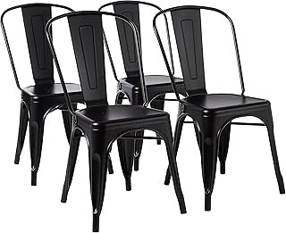 Amazon Basics Matte Black Chairs