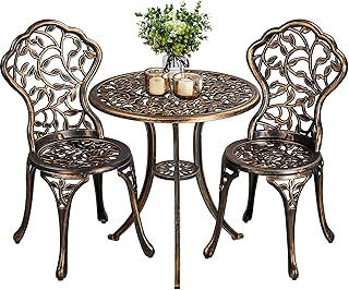 Yaheetech 3-Piece Leaf Design Bistro Set