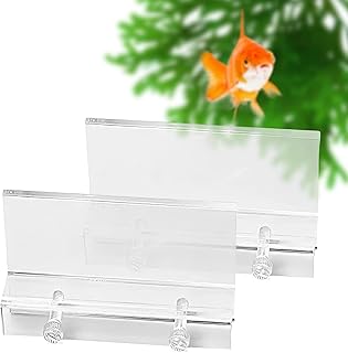 BELMAKS Set of 2 Clear Acrylic Fish Tank LED Light Holder Aquarium Lamp Hanging Aquarium Fixtures Support Stands Box Aquatic Fish Tank Lighting Tools 2PCS
