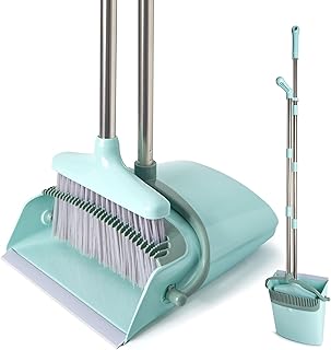 Bluish Green Broom-Dustpan Set
