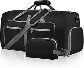 Duffle Bag with Shoes Compartment and Adjustable Strap,Foldable Travel Duffel Bags for Men Women,Waterproof Duffel Bags