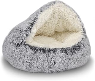 Fluffy Hooded Cat Bed