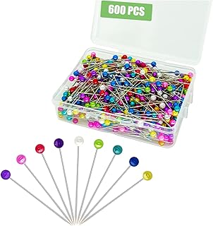 600-Piece Multicolor Sewing Pins