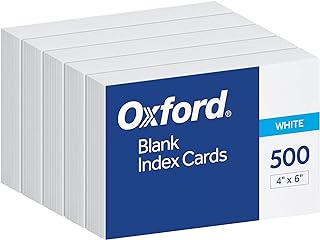 Oxford 4x6 White Index Cards